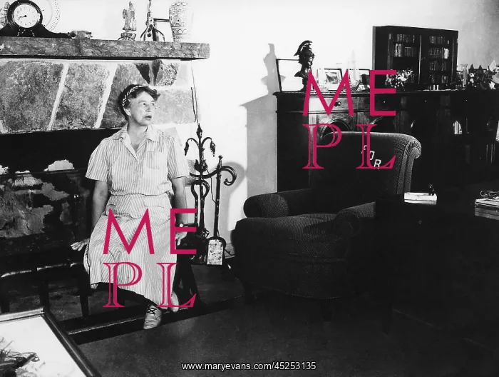 : Eleanor Roosevelt at Top Cottage in Hyde Park : Eleanor Roosevelt at Top Cottage in Hyde Park