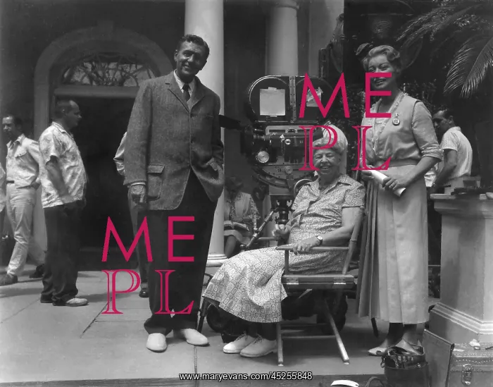 : Eleanor Roosevelt at the filming of Sunrise at : Eleanor Roosevelt at the filming of Sunrise at