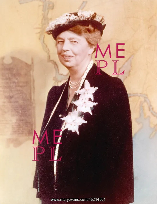 : Eleanor Roosevelt. Hand colored photograph ? : Eleanor Roosevelt. Hand colored photograph ?