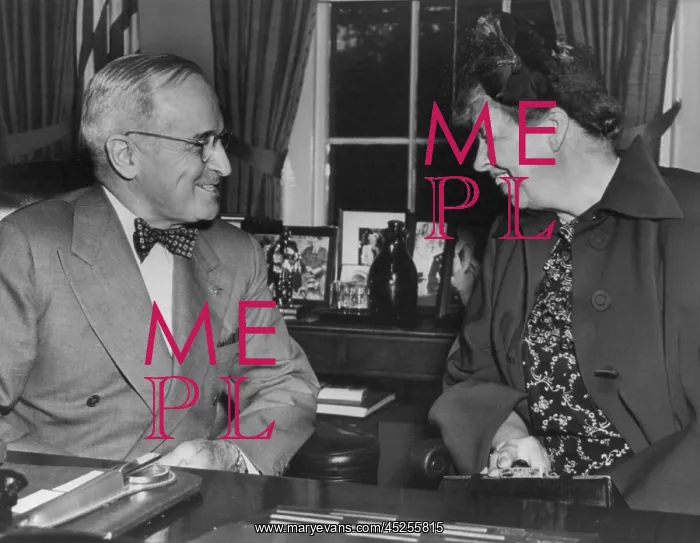: Eleanor Roosevelt and Truman discuss the UN Human : Eleanor Roosevelt and Truman discuss the UN Human