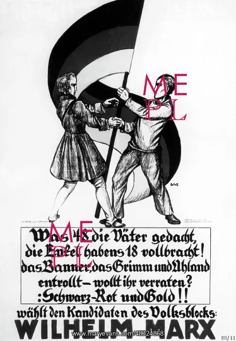 : Election campaign poster of the Volksblock : Election campaign poster of the Volksblock