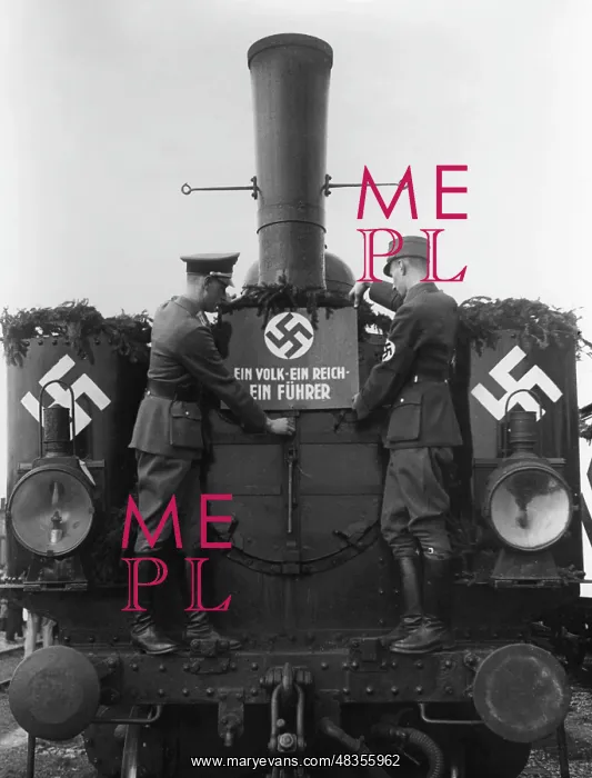 : Election campaign on a train in Austria, 1938 : Election campaign on a train in Austria, 1938