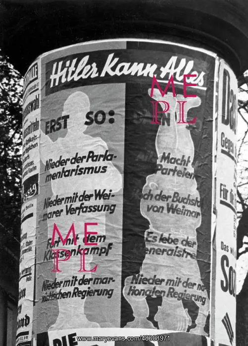 : Election poster, 1932 : Election poster, 1932