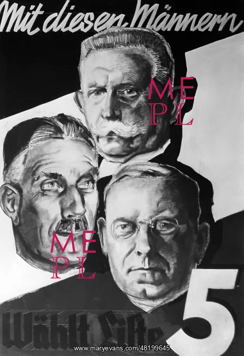 : Election poster Battlefront Black-White-Red, 1933 : Election poster Battlefront Black-White-Red, 1933