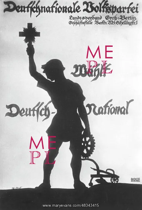 : Election poster of the DNVP, 1919 : Election poster of the DNVP, 1919