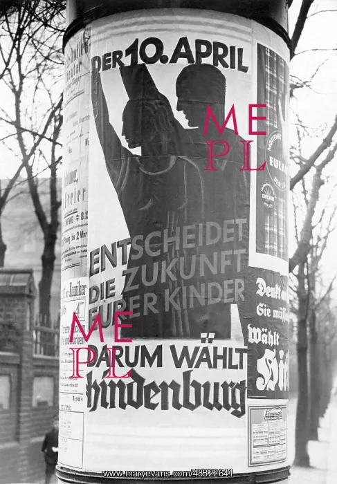 : Election poster of the Hindenburg Committee : Election poster of the Hindenburg Committee