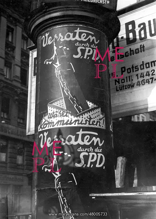 : Election poster of the KPD, 1928 : Election poster of the KPD, 1928