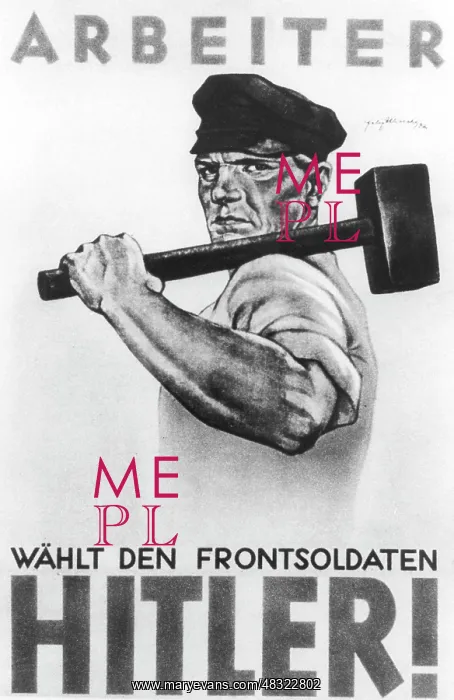 : Election poster of the NSDAP, circa 1920s : Election poster of the NSDAP, circa 1920s