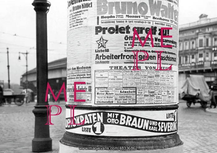 : Election poster on the occasion of the Prussian : Election poster on the occasion of the Prussian