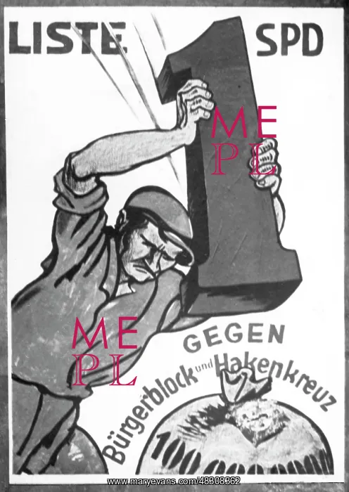 : Election poster of the SPD, 1932 : Election poster of the SPD, 1932