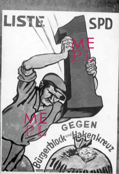 : Election poster of the SPD, 1932 : Election poster of the SPD, 1932