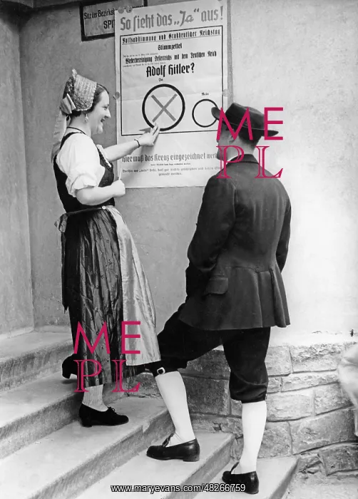 : Election poster in Spitz an der Donau, 1938 : Election poster in Spitz an der Donau, 1938