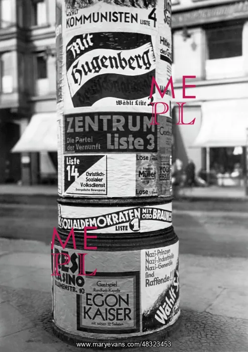 : Election posters on an advertising column on : Election posters on an advertising column on
