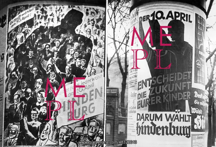 : Election posters of the Hindenburg Committee, 1932 : Election posters of the Hindenburg Committee, 1932