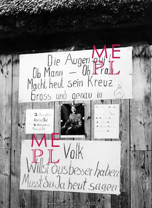 : Election posters in Spreewald for the referendum on the : Election posters in Spreewald for the referendum on the