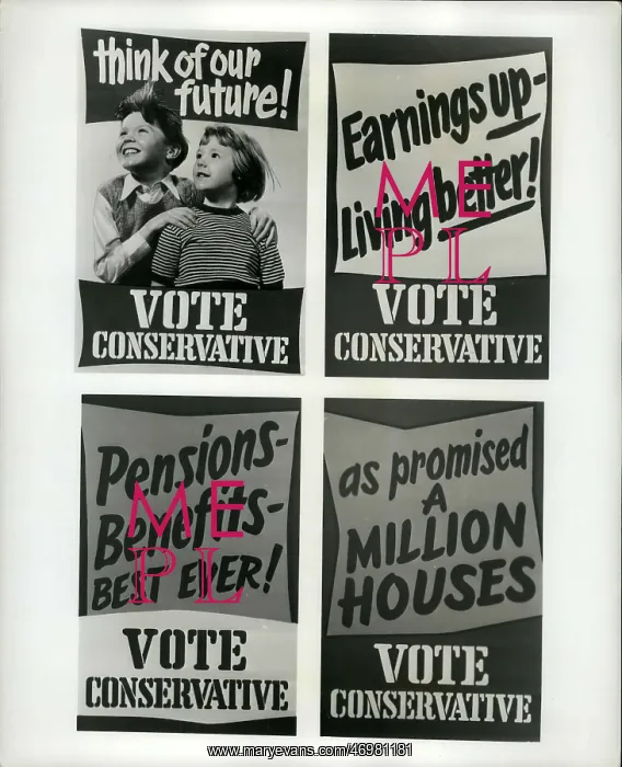 : Four election posters, Vote Conservative : Four election posters, Vote Conservative