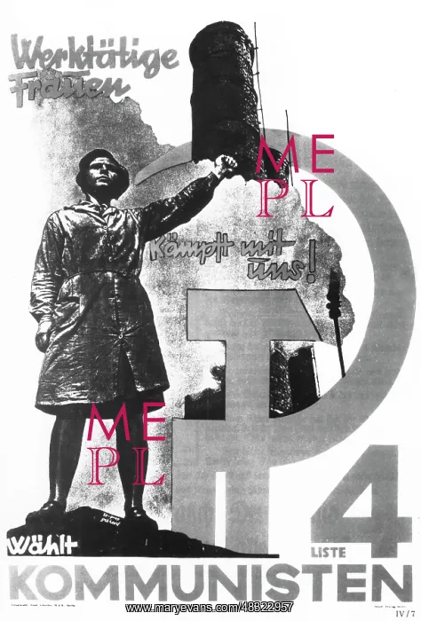 : Electoral poster of the KPD for women for the : Electoral poster of the KPD for women for the