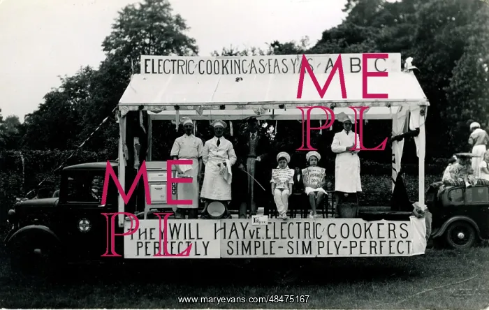 : Electric Cooker - Oven Advertising Float, Great Finborough : Electric Cooker - Oven Advertising Float, Great Finborough