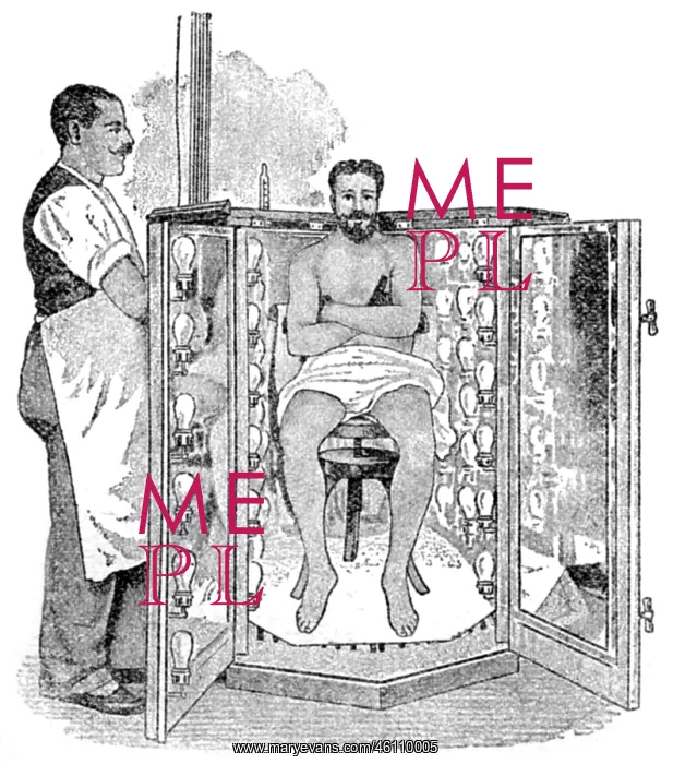 : Electric incandescent light bath, 1902 : Electric incandescent light bath, 1902