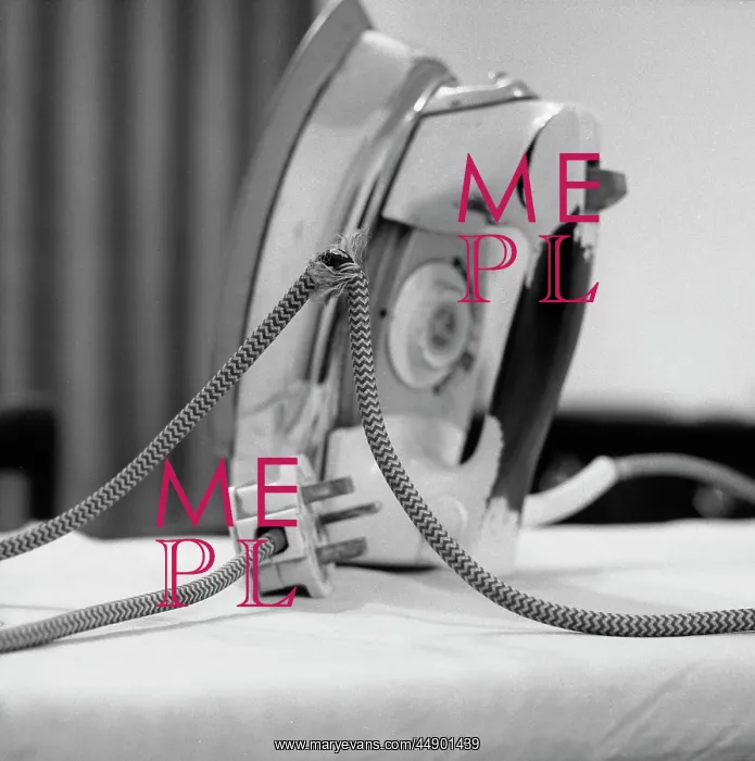 : Electric iron with flex and plug : Electric iron with flex and plug