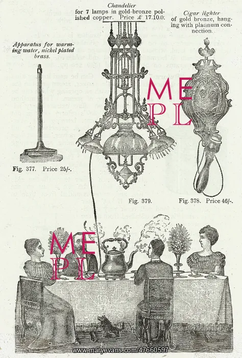 : Electric kettle connected to the ceiling light 1902 : Electric kettle connected to the ceiling light 1902