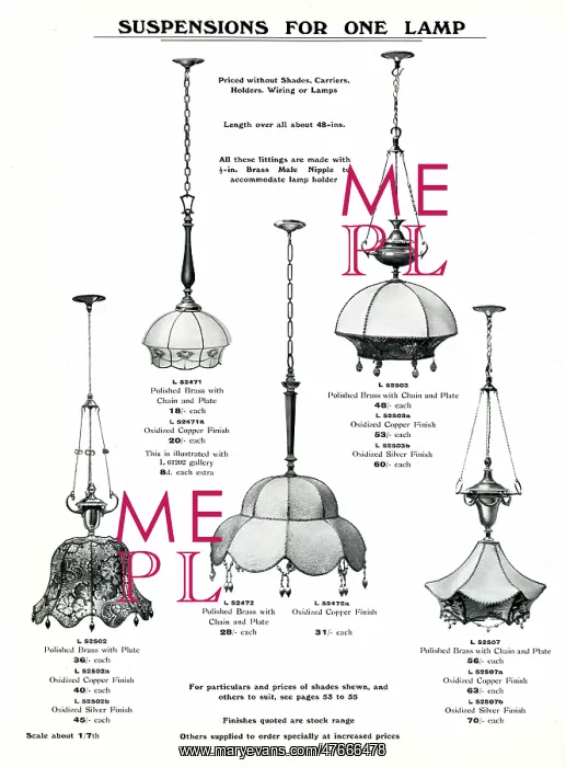 : Electric Light Fixtures catalogue, Suspensions for one lamp : Electric Light Fixtures catalogue, Suspensions for one lamp