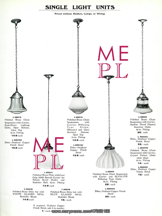 : Electric Light Fixtures catalogue, Single Light Units : Electric Light Fixtures catalogue, Single Light Units