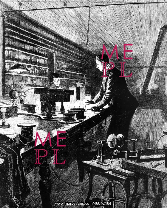 : The Electric Light - Mr. Edison in his laboratory : The Electric Light - Mr. Edison in his laboratory