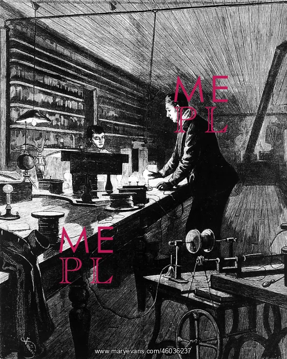 : The electric light- Mr Edison in his laboratory : The electric light- Mr Edison in his laboratory