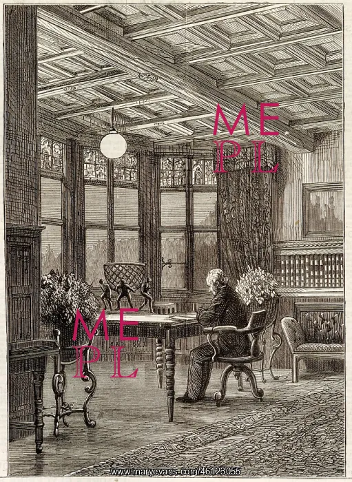 : Electric Lighting in Library of William Armstrong : Electric Lighting in Library of William Armstrong