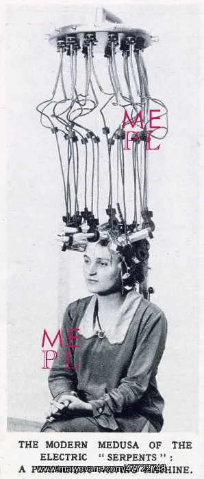 : Electric Permanent Waving Machine 1928 : Electric Permanent Waving Machine 1928