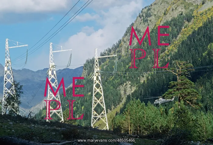 : Electric-power transmission under construction, 1981 : Electric-power transmission under construction, 1981