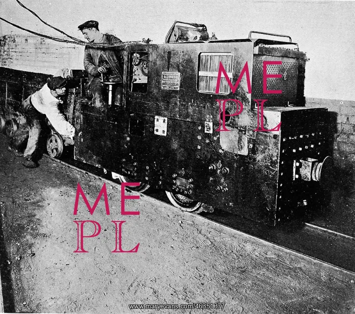 : Electric train for carrying the coal, for use at the Courrie : Electric train for carrying the coal, for use at the Courrie