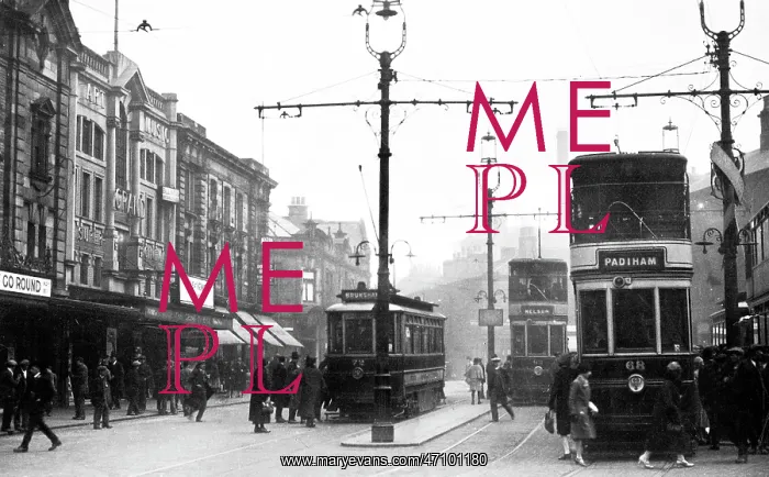  : Electric tram in Burnley, possibly 1920s