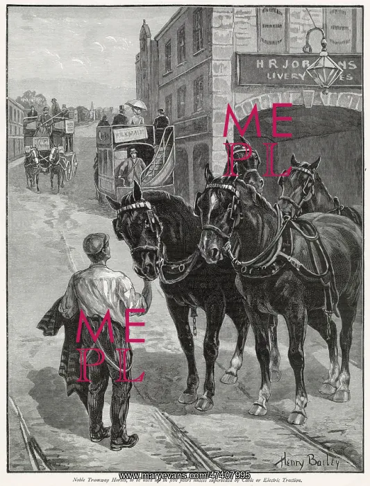 : Electric tramway to take over horse-drawn buses 1897 : Electric tramway to take over horse-drawn buses 1897