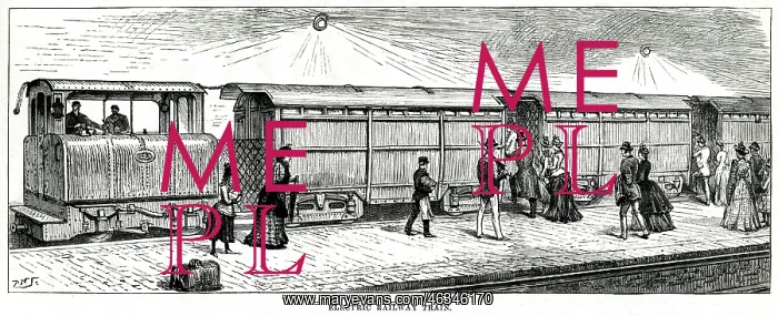 : Electric underground railway train, City to Stockwell 1890 : Electric underground railway train, City to Stockwell 1890