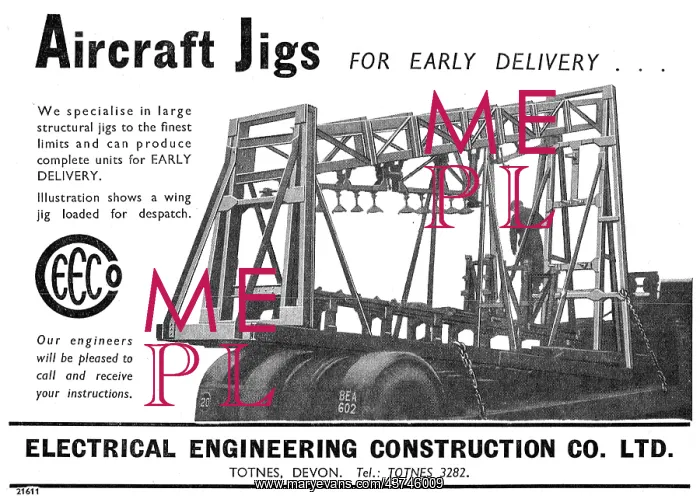 : Electrical Engineering Construction Co - Aircraft Jigs : Electrical Engineering Construction Co - Aircraft Jigs