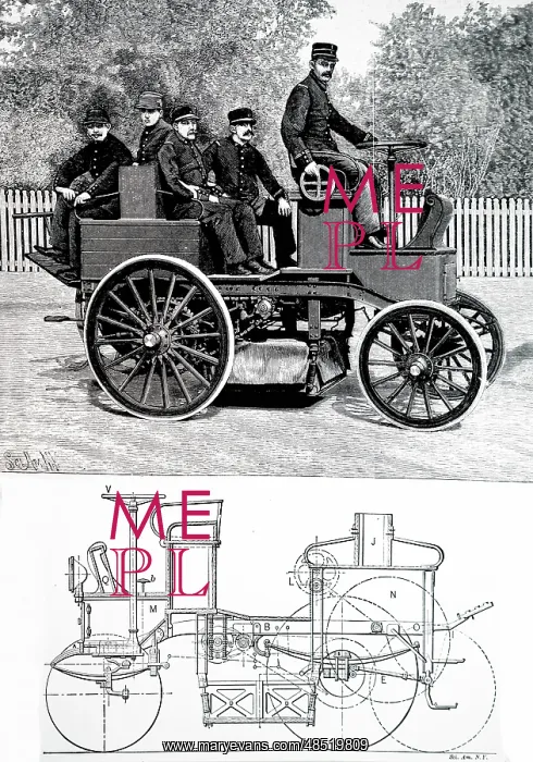: Electrically powered fire wagon used by the Paris : Electrically powered fire wagon used by the Paris