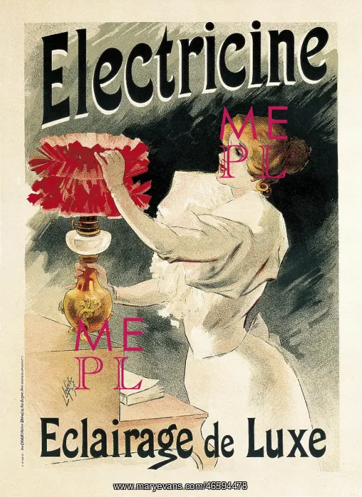 : Electricine. Eclairage de Luxe. Poster by Lucien : Electricine. Eclairage de Luxe. Poster by Lucien