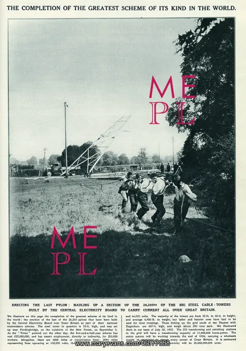 : Electricity plyon erected 1933 : Electricity plyon erected 1933