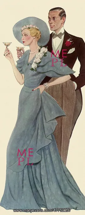  : Elegant Couple holding Martinis