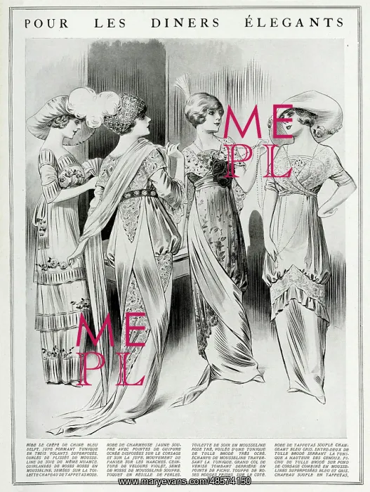 : Elegant dresses for dining 1912 : Elegant dresses for dining 1912