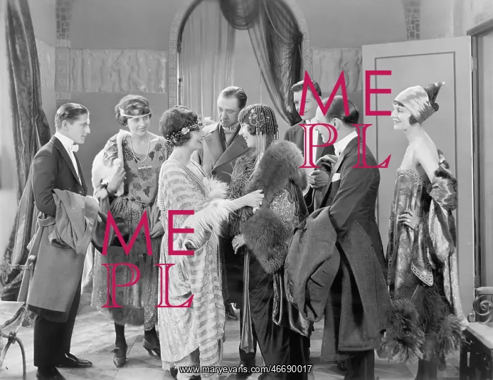 : Elegant group of friends greeting each other in : Elegant group of friends greeting each other in