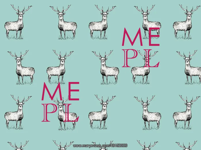  : Elegant stag repeating pattern