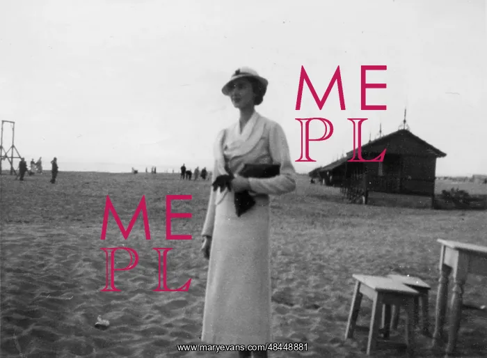  : Elegant woman on a beach