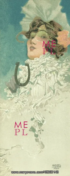 : Elegant woman with horseshoe : Elegant woman with horseshoe