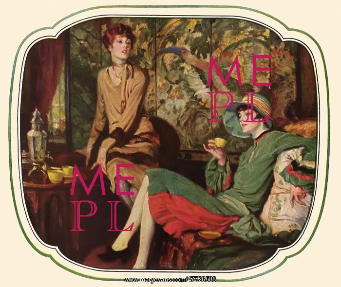 : Elegant Women sip Tea : Elegant Women sip Tea