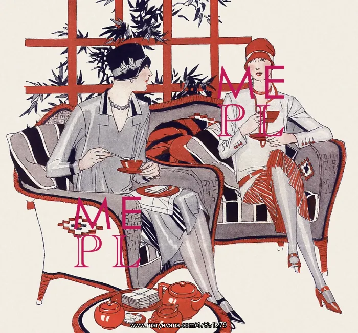 : Elegant Women sip Tea : Elegant Women sip Tea