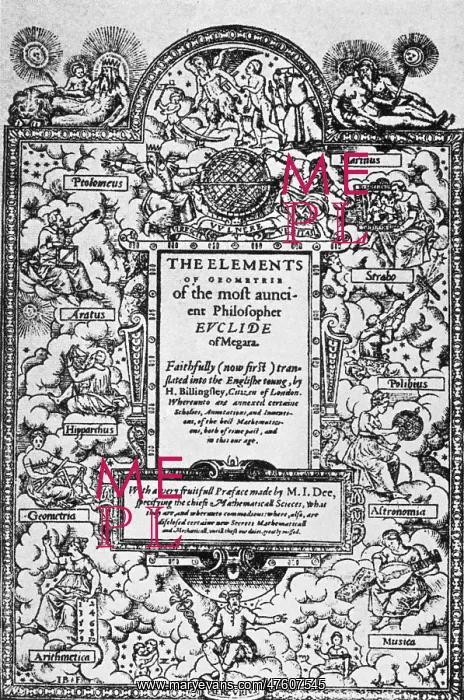 : Elements of Geometry, Frontispiece, 16th Century : Elements of Geometry, Frontispiece, 16th Century