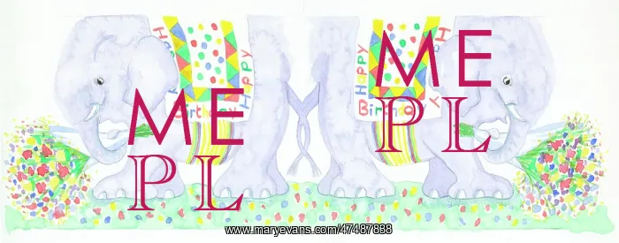 : Elephant with a bouquet of flowers : Elephant with a bouquet of flowers